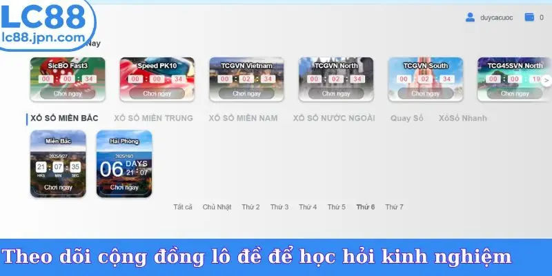 Theo dõi cộng đồng lô đề để học hỏi kinh nghiệm